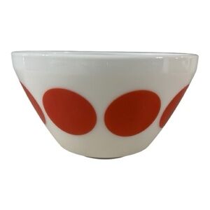 Vintage Charm Inspired By Pyrex‎ Spot On Bowl Red Polka Dot